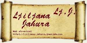 Ljiljana Jahura vizit kartica